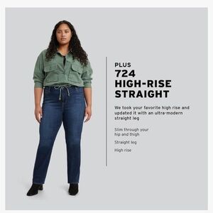 Levi’s 724 high rise straight jeans new